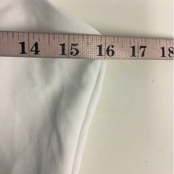 LULU'S M Beaming Perfection White Pearl Organza Tie-Strap Mini Dress NEW B102 - Picture 5 of 9